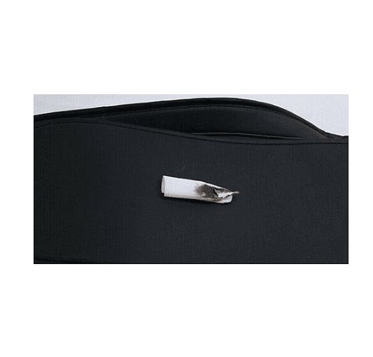 Пълен комплект луксозни калъфи за седалки автотапицерия черна със син