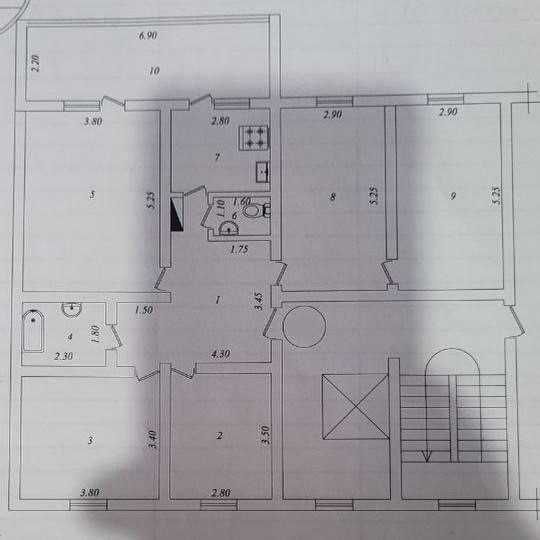 м.Ойбек Госпитальный ул.Чехова 5-комн 9/9 115 м² чистая своя парковка