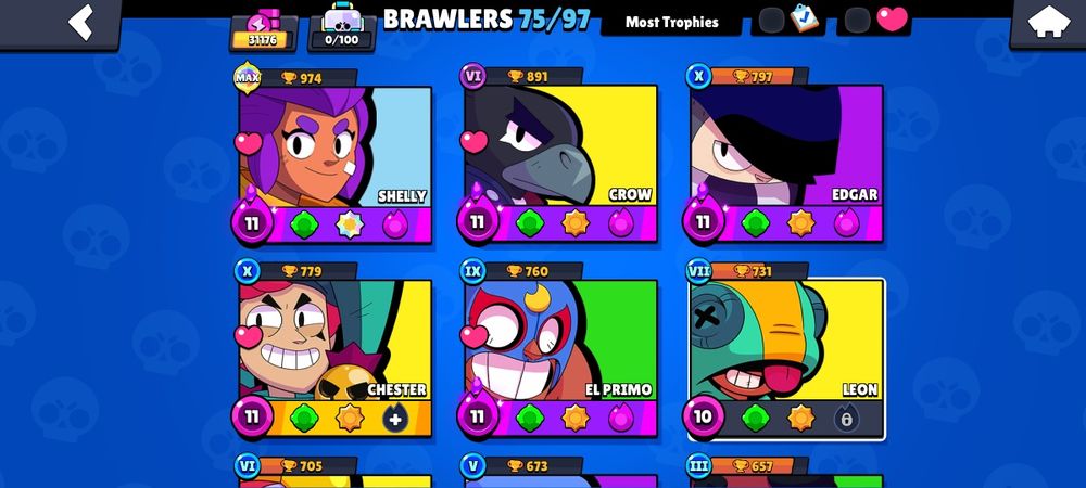 Аккаунт бравл старс, 31к кубков