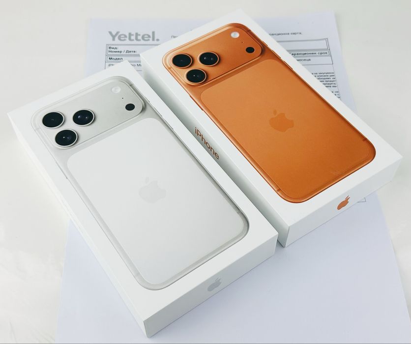 НОВ! Apple iPhone 17 Pro Max Cosmic 1TB Orange/Silver  3г. Гаранция!