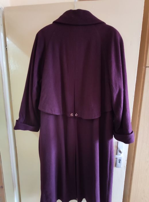 Дълго палто от кашмир в бордо на италианската фирма  TOSKANA LODEN MAY