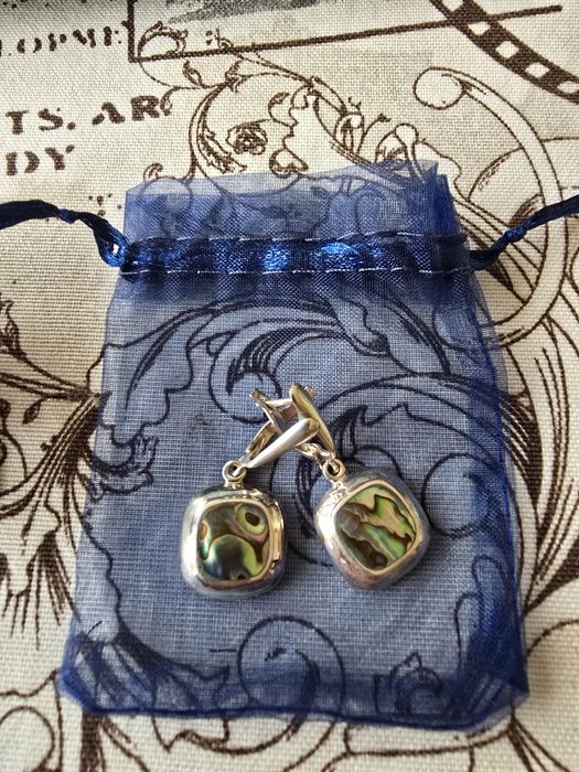 Дамски сребърни обеци - ръчна изработка