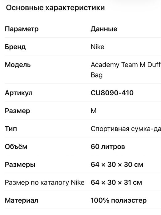 Спортивная сумка NIKE