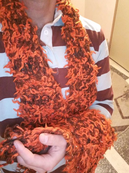 Дамски шал уникален плетен чисто нов