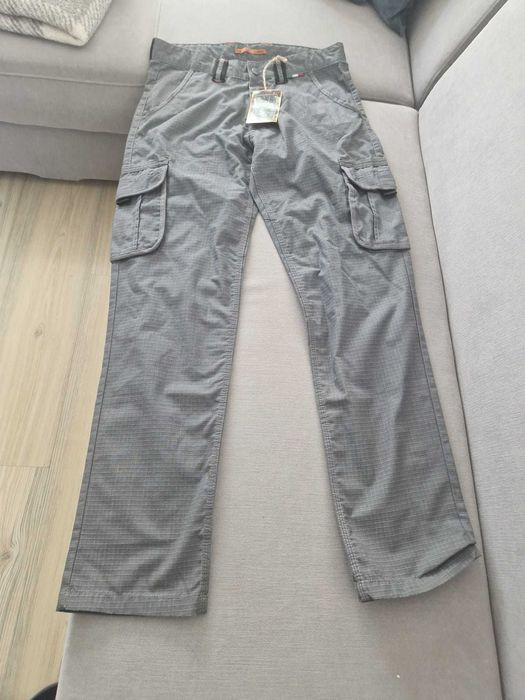 Pantaloni barbatesti - tercot - rip-stop - gri - mar. M