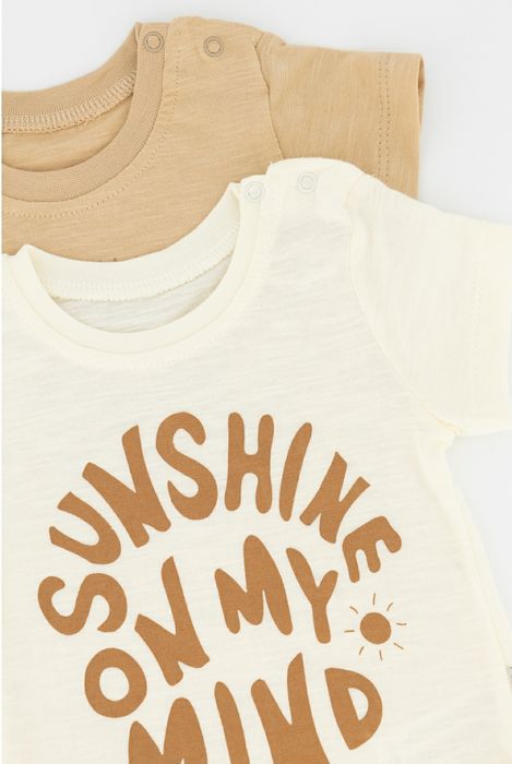 Necixs, Set 3 piese, unisex, bumbac, Bej