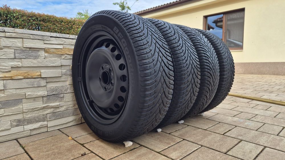 4 jante 5×108 R16 originale Ford cu anvelope profil 6 mm M+S an 2021