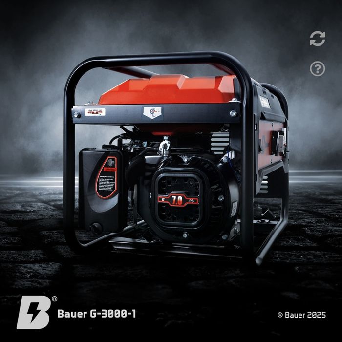Generator BAUER G-3000-1 (3.3 kW) cu AVR – NOU, SIGILAT