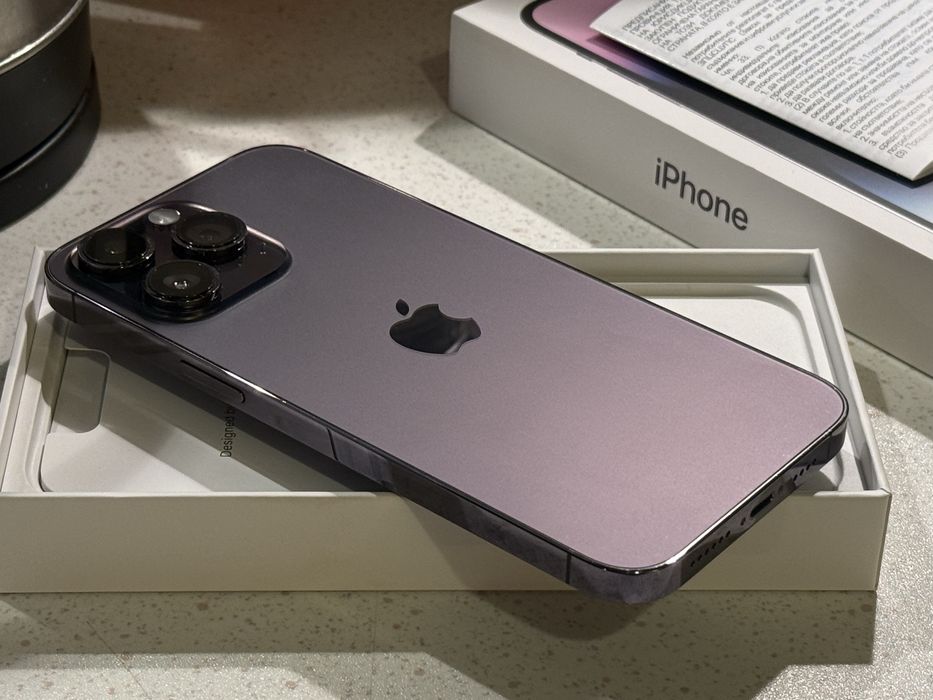 iPhone 14 Pro Max 128GB Deep Purple – Перфектен, 100% Батерия!