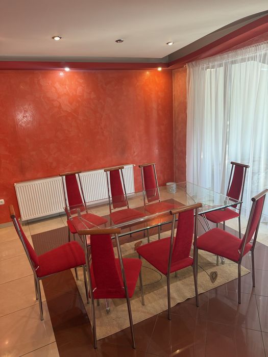 Masa pentru sufragerie 160x90 cu 8 scaune