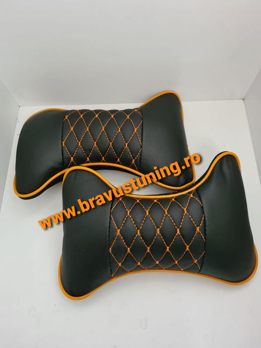 Set 2 buc perne tetiere auto CONFORT PIELE ECOLOGICA