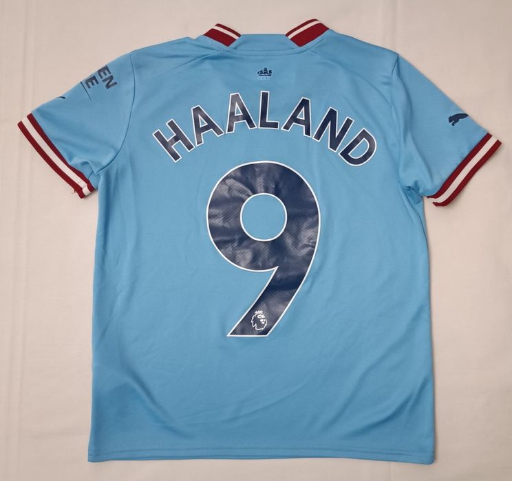 Puma Manchester City #9 Haaland Home Jersey оригинална тениска ръст 137-147см 11-12 години Пума Манчестър Сити фланелка
