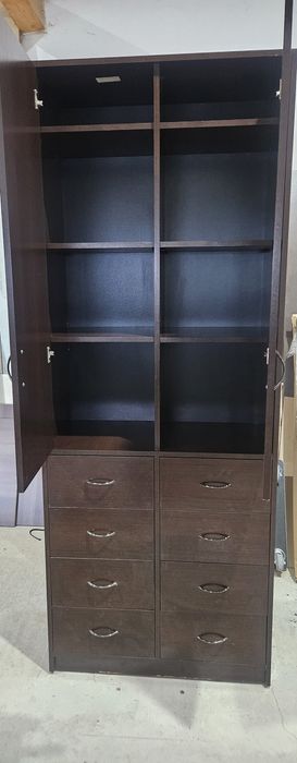 Dulap cu etajere si sertare din pal melaminat de 18 mm