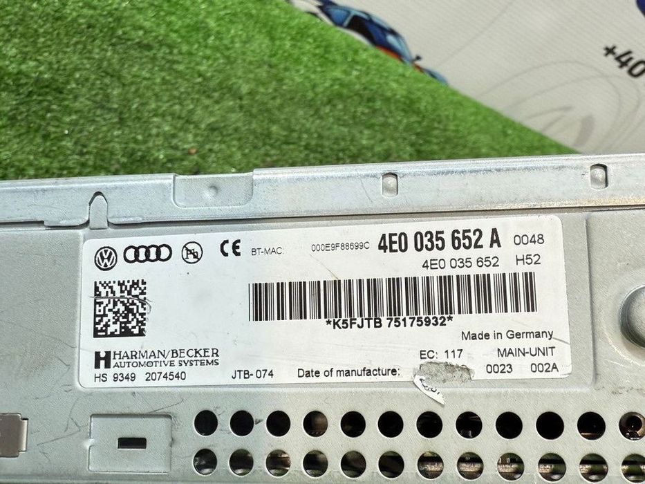 Radio cd multimedia mmi 2009 audi a6 s line 2.0 diesel cod oem 4e0035652ex 4e0035652a 2004-2011