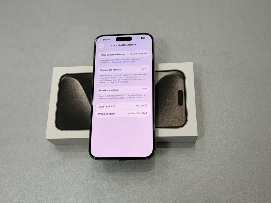 Iphone 15 Pro Max, 512 GB, Natural Titanium, la cutie