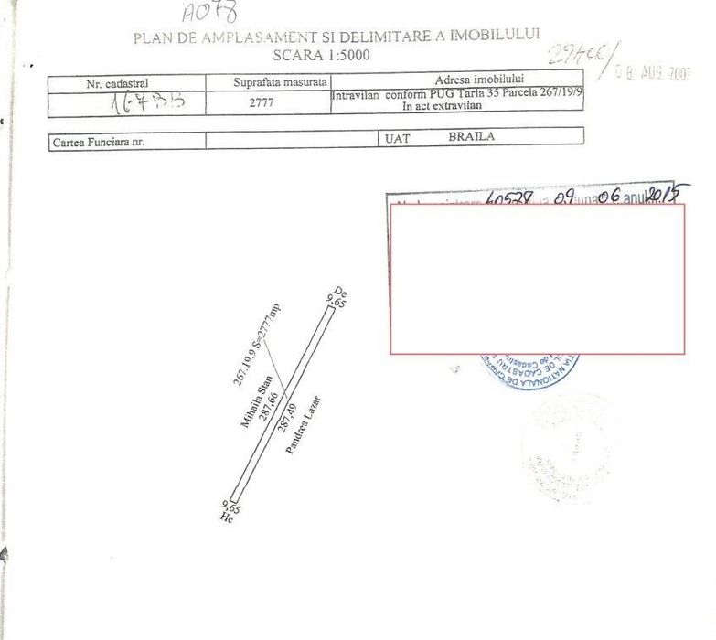 PROPRIETAR-Vand teren intravilan 11,108 mp, Braila
