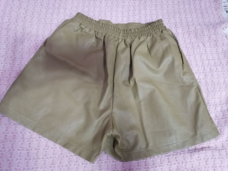 Зимняя кожаная шорты