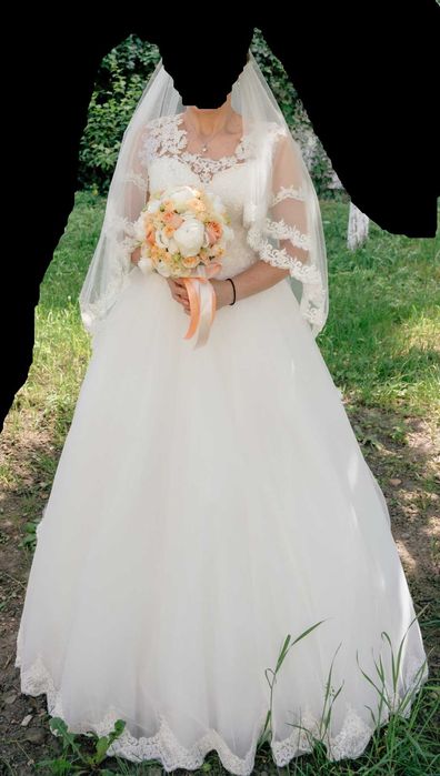 rochie de mireasa, ivoire, marime 38, nunta, casatorie, cununie