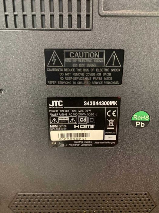 JTC Smart TV 43 инча, модел S43U44300MK