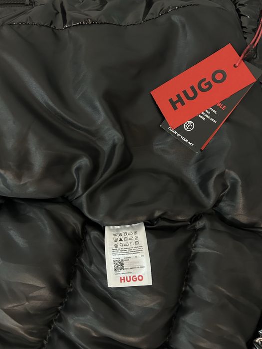 Geacă puffer HUGO lucioasă neagră XXL– model premium iarnă – 320 lei