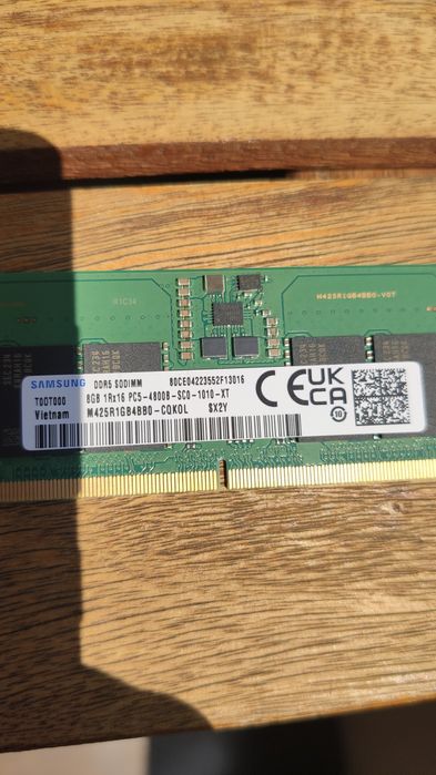 Продавам RAM Samsung DDR5 SODIMM 4800MHz 2x8GB