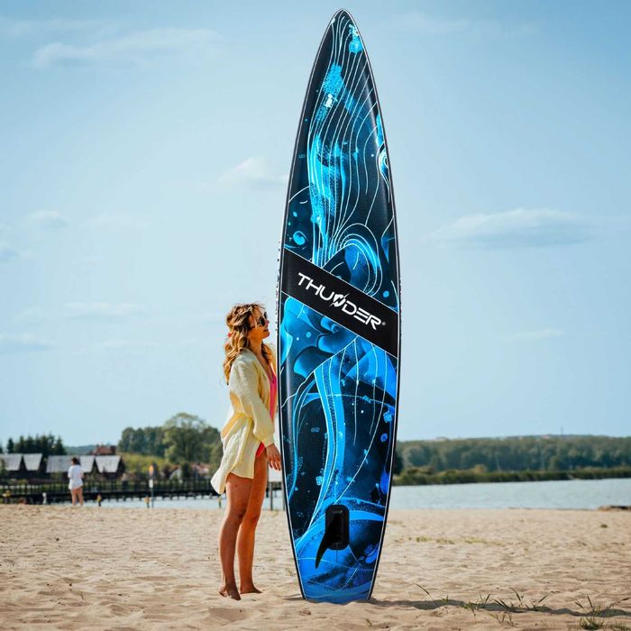 Placa Gonflabila Stand Up Paddle SUP 365cm + Scaun Caiac, Nouă, Sigilată, Set Premium Ultra Complet