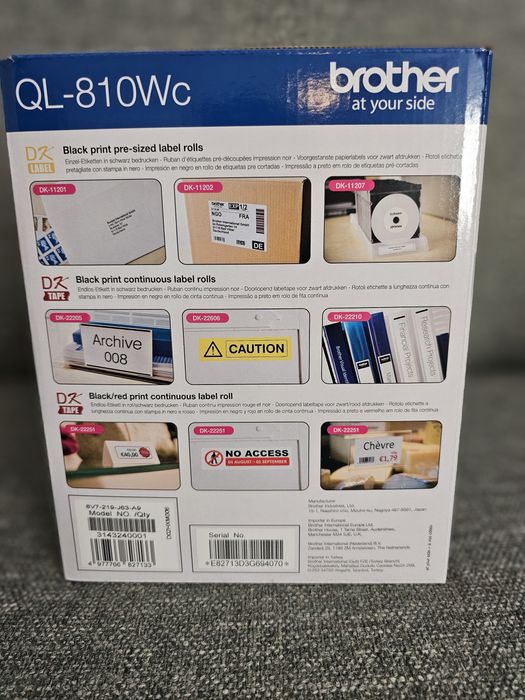 Brother QL-810Wc nou, sigilat, 750 lei – imprimantă etichete WiFi, rapidă, compactă