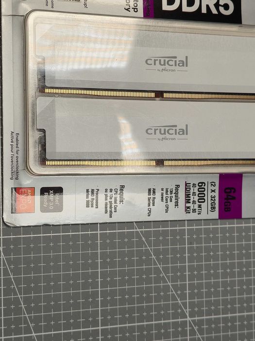 KIT RAM  64GB DDR5 6000MHz (2×32GB) Nou Sigilat – Intel XMP / AMD EXPO