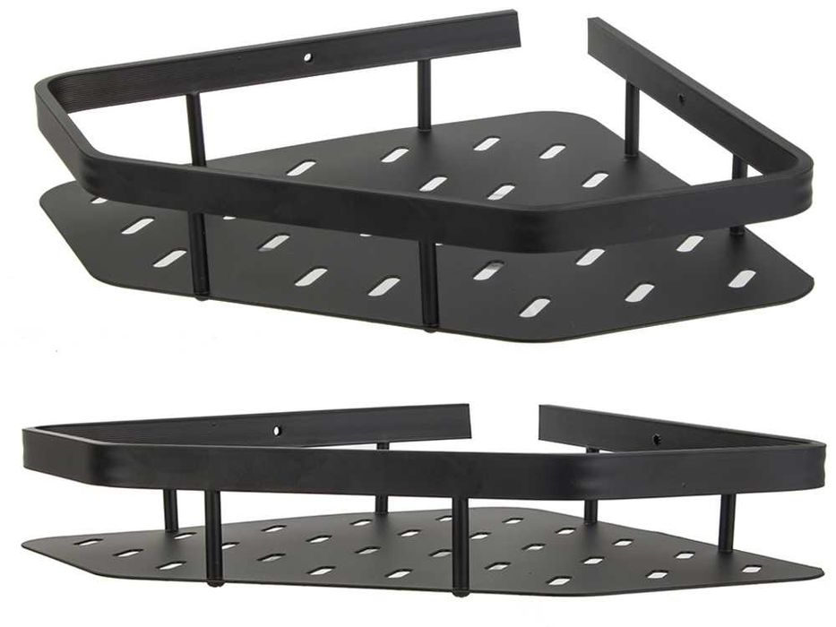 Стилна ъглова етажерка за баня или кухня без дупчене