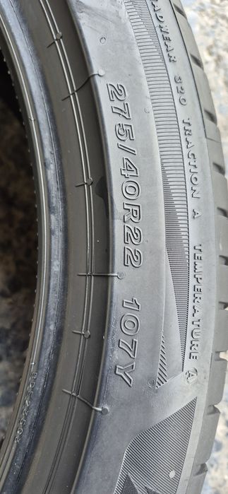 2 anvelope vara ca noi Bridgestone 275/40/22,dot 2023.Pretul este pe bucata.