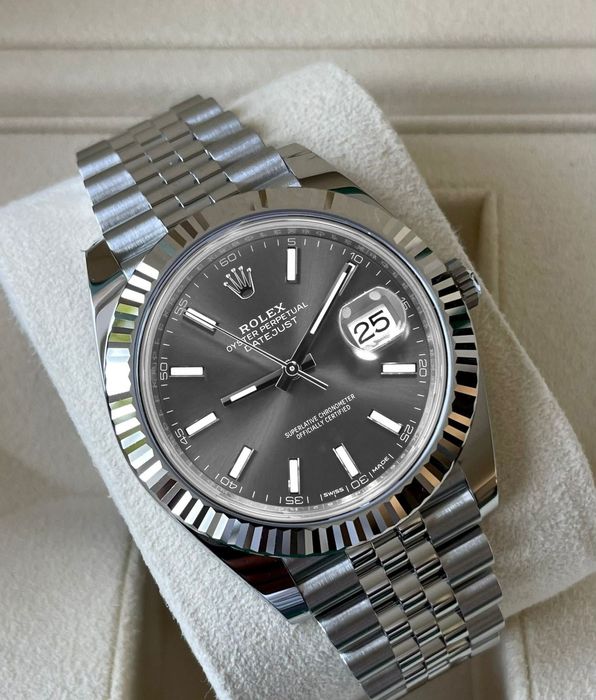 Мъжки механичен часовник Rolex Datejust silver black