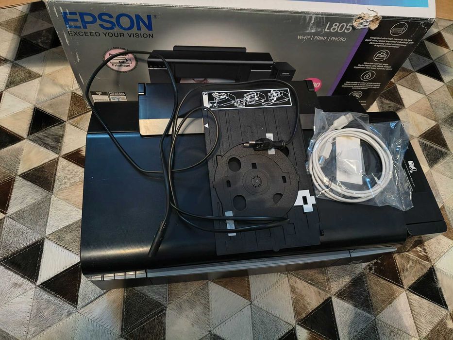 Imprimanta InkJet Color Epson EcoTank L805 CISS, A4, Wireless