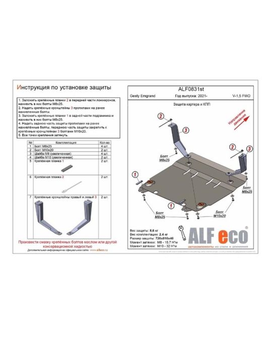 Защиты/ щиты для всех марок авто