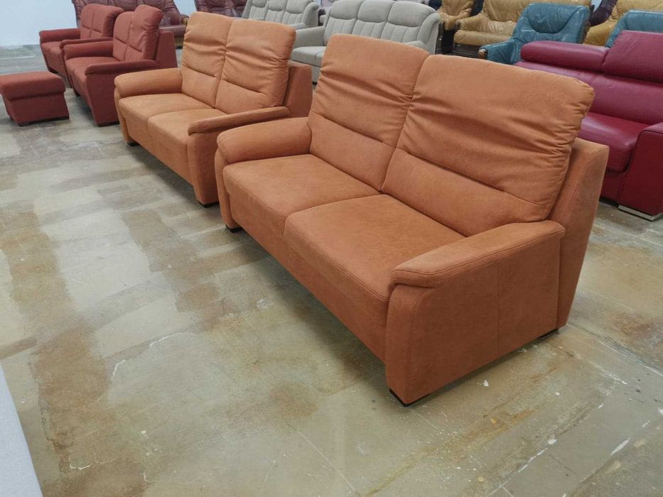 ПРОМОЦИЯ!!! Две тройки от плат алкантара, цвят оранжев "Memphis"