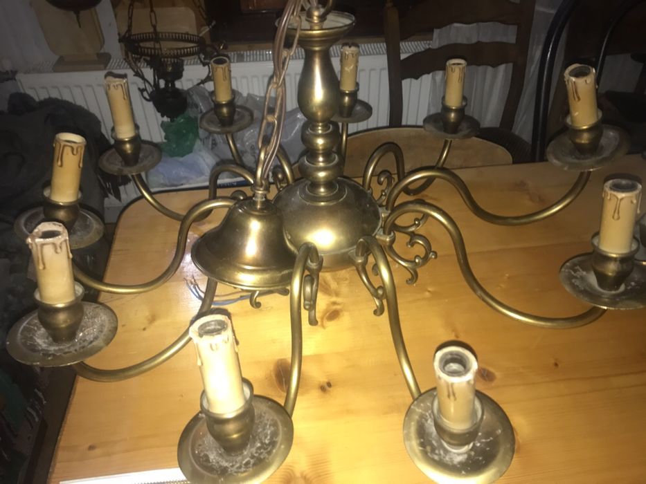 Антични Лампи и полилеи Уникални барокови от дърворезба ковано желязо