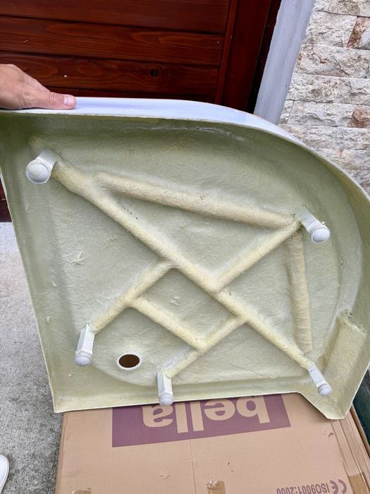 Cadita dus acril 80x80x15 rotunjit si infoliat