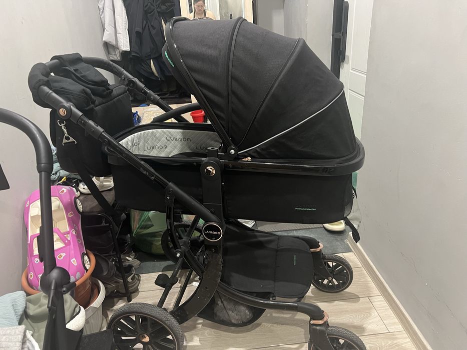 Коляска luxmom черная