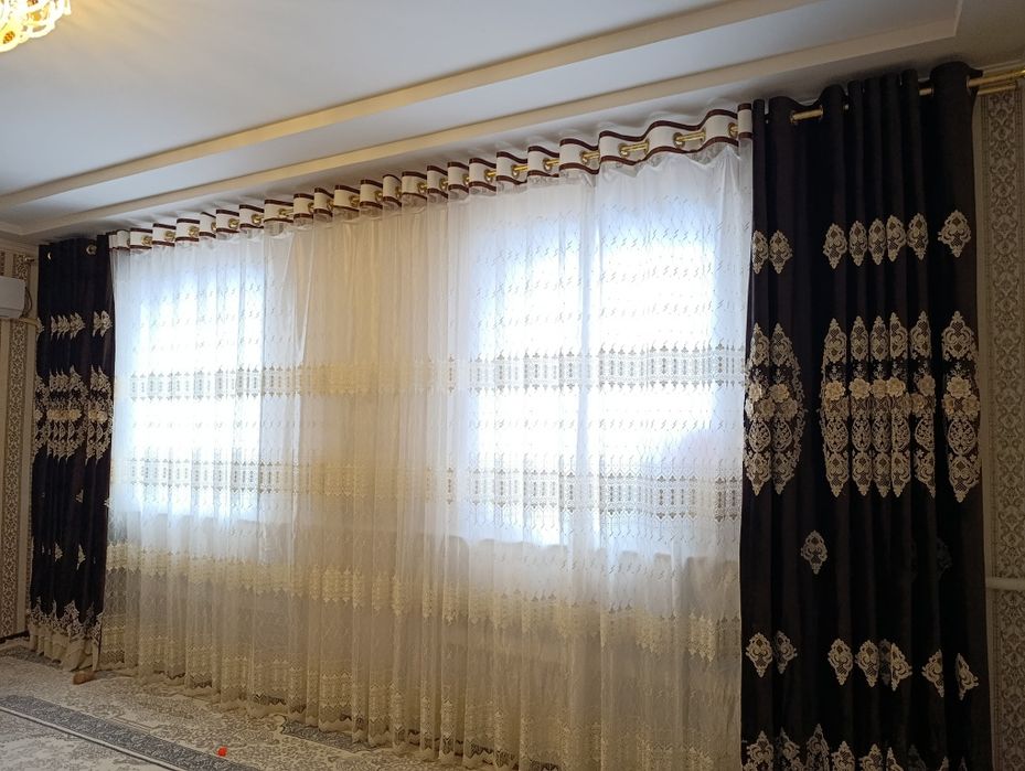 Перде 6 метр косымша капы пердеси готовый