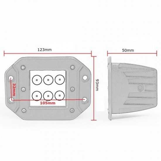 Диоден халоден за вграждане 18W
