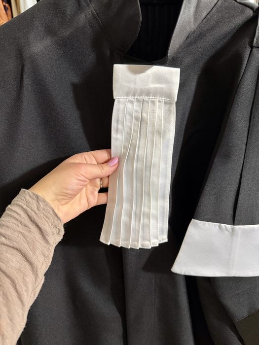 Roba de avocat cu accesorii, bumbac, negru