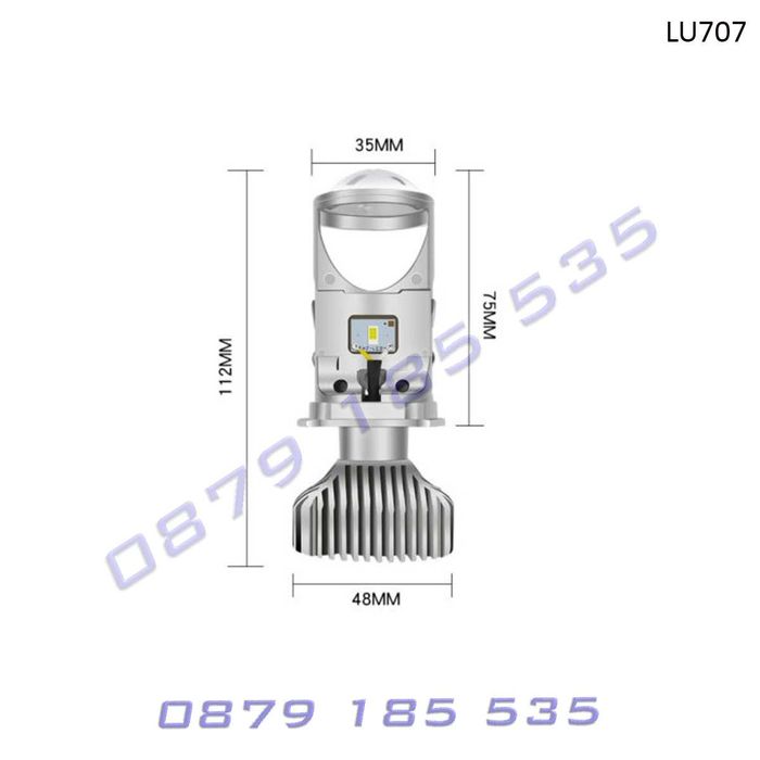 Мощни LED крушки H4 Y6D 6000K вентилатор лед светлини фар автомобил
