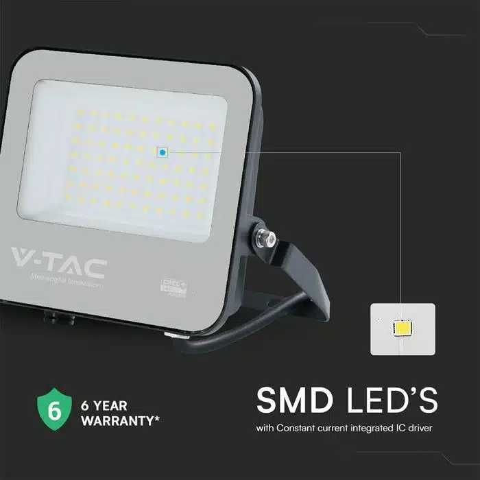 LED Прожектор 50W V-tac с CREE диоди 5740 лумена в 4000к или 6500к- 6 години гаранция