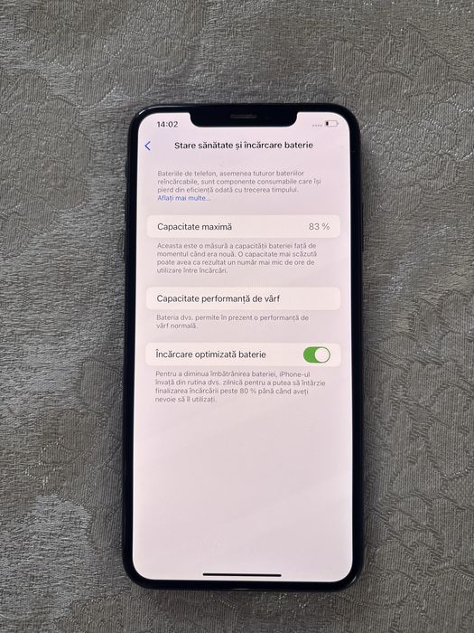 iPhone XS Max 256GB, Space Gray ,Baterie 83% ,Deblocat SIM, Husă Inclusă