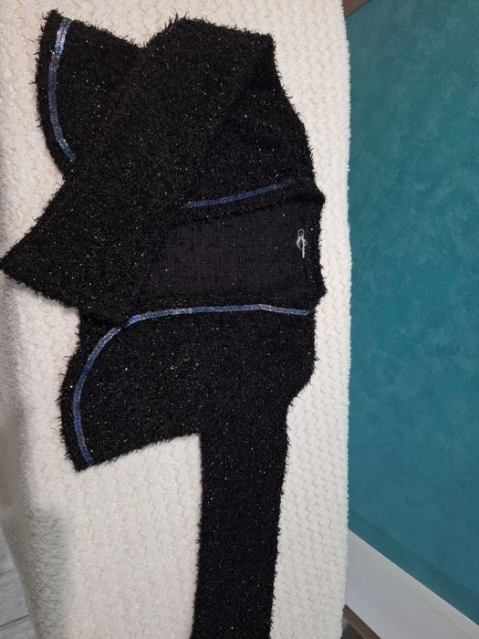 Bolero elegant pentru fetițe, negru cu paiete