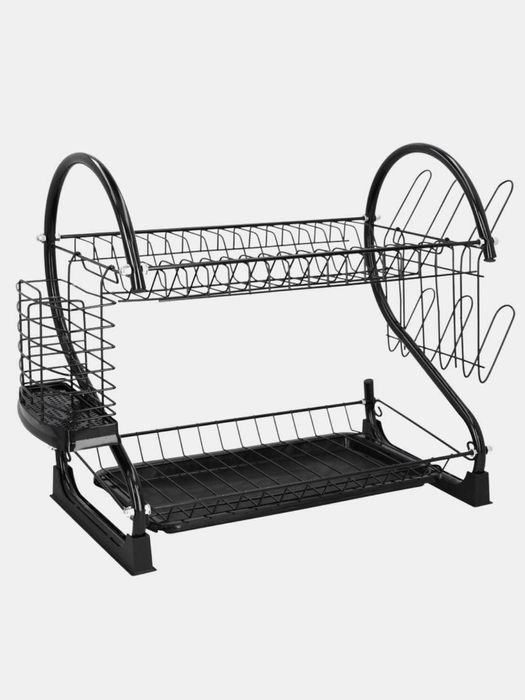 Сушилка настольная с поддоном, нержавеющая сталь, для посуды, ложек