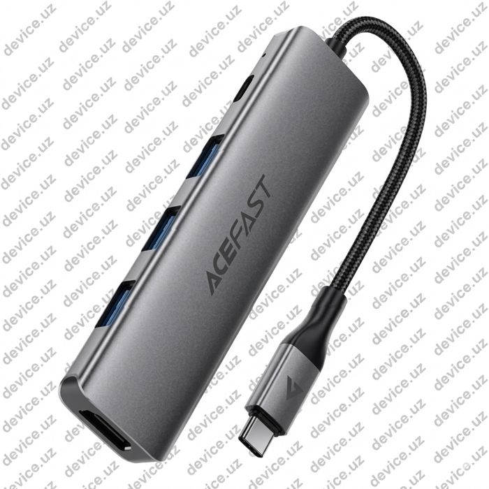 Type-c хаб с usb-a и hdmi очень компактный и ужоьный for mac