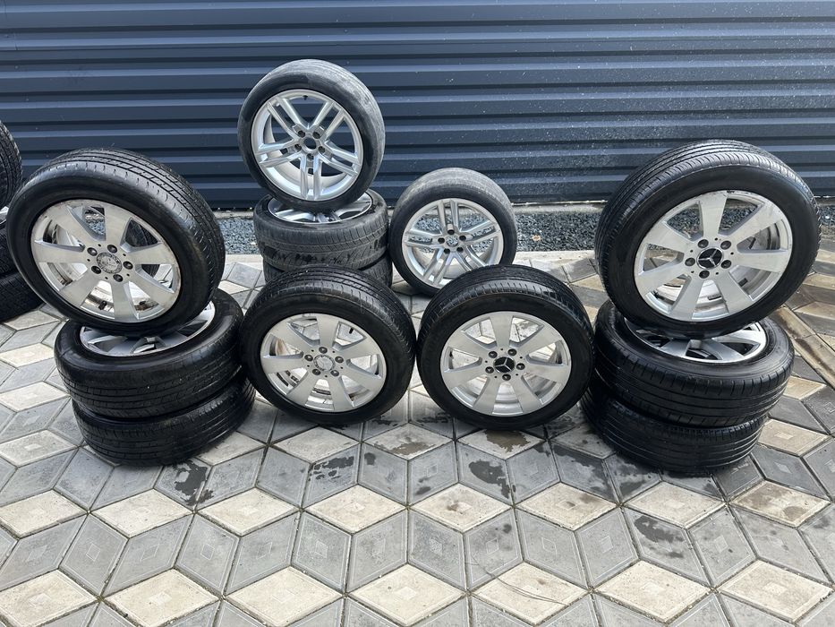 Jante aliaj Mercedes Benz 5x112  5 x 120 R16 + cauciucuri 205 / 55 / R16 A2044011102 et 43