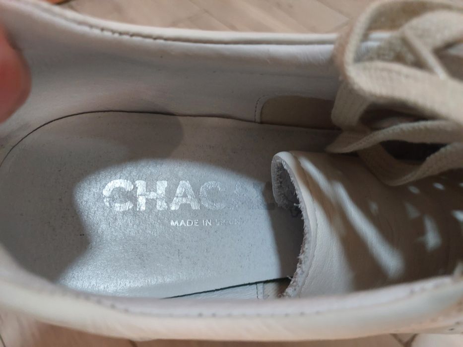 Бели обувки с връзки chacal 41