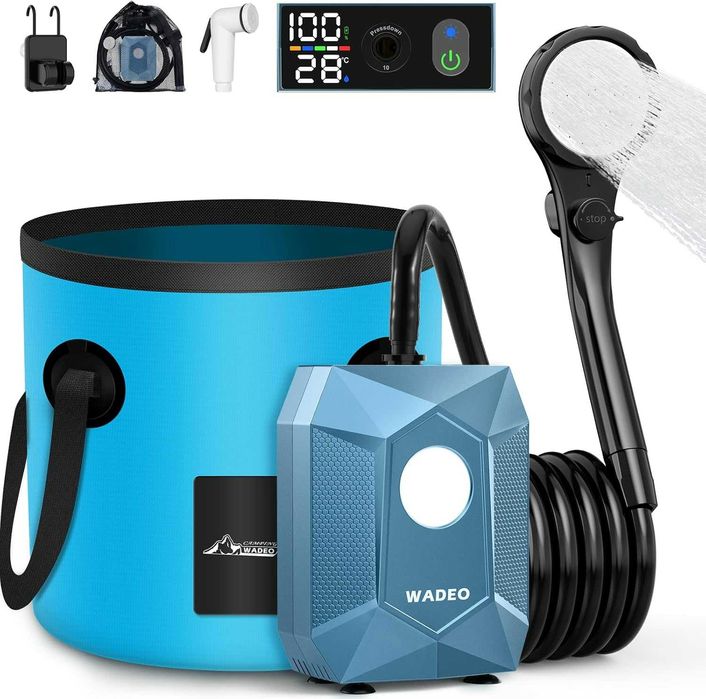 WADEO къмпинг душ 20L с помпа 6000mAh