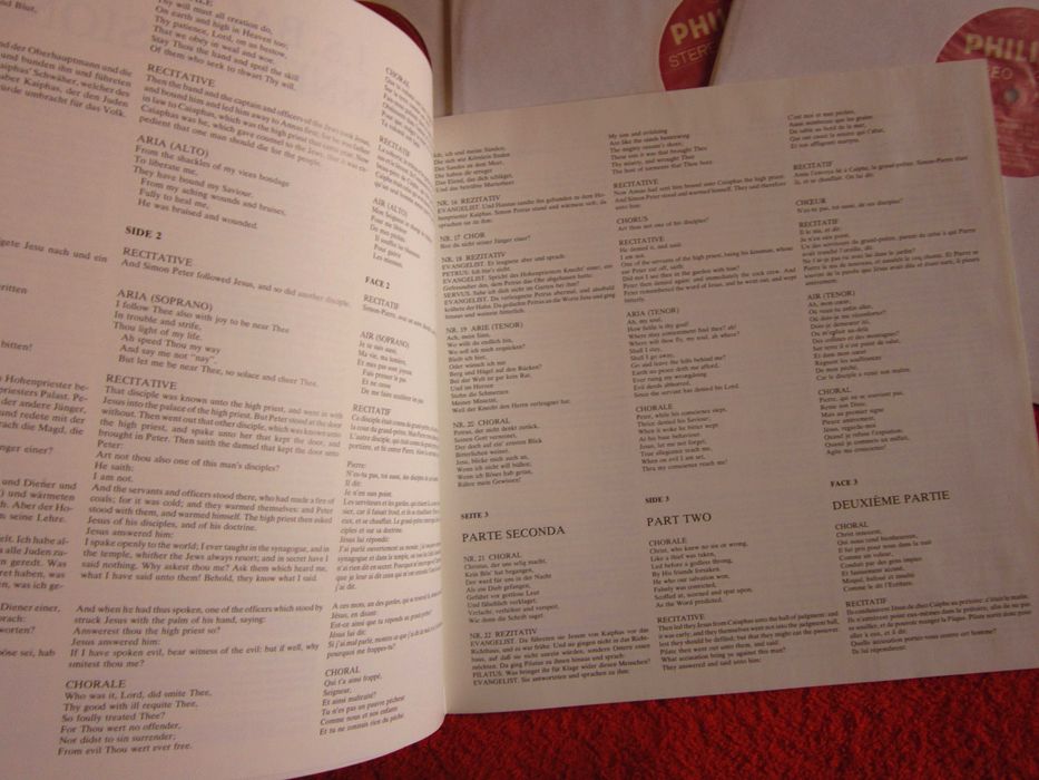 rar Eugen Jochum Bach Patimile după Ioan box 3xLP ,impecabil Germany